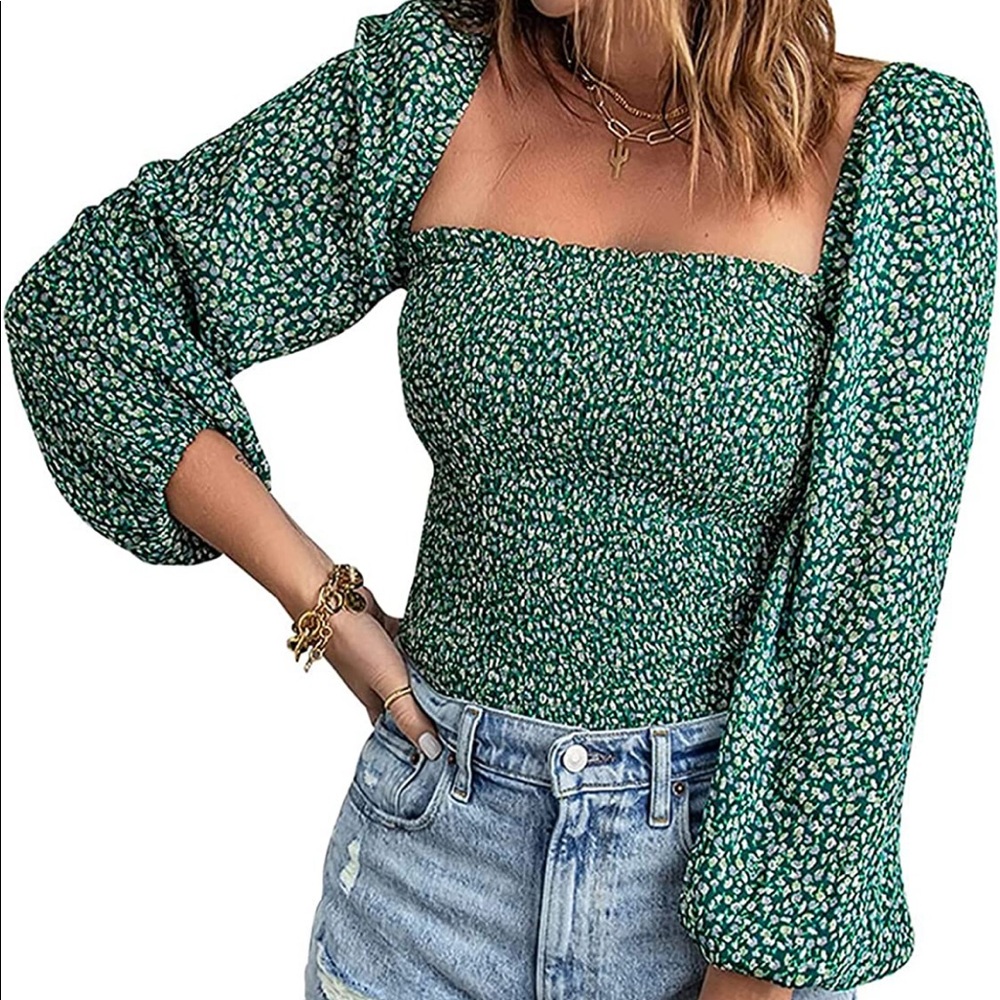 NWT green top size small